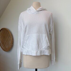 James Perse White Cotton Hoodie